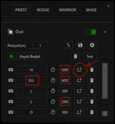 Özel makro renk koşulu Özel makro renk koşulu