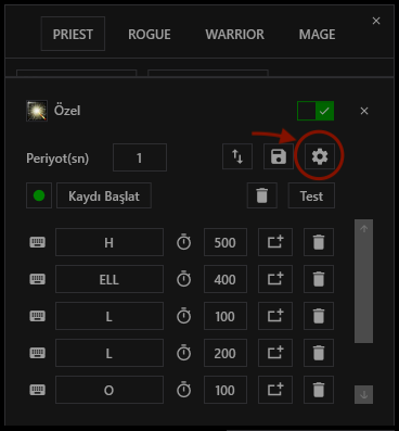 Özel makro options Özel makro options